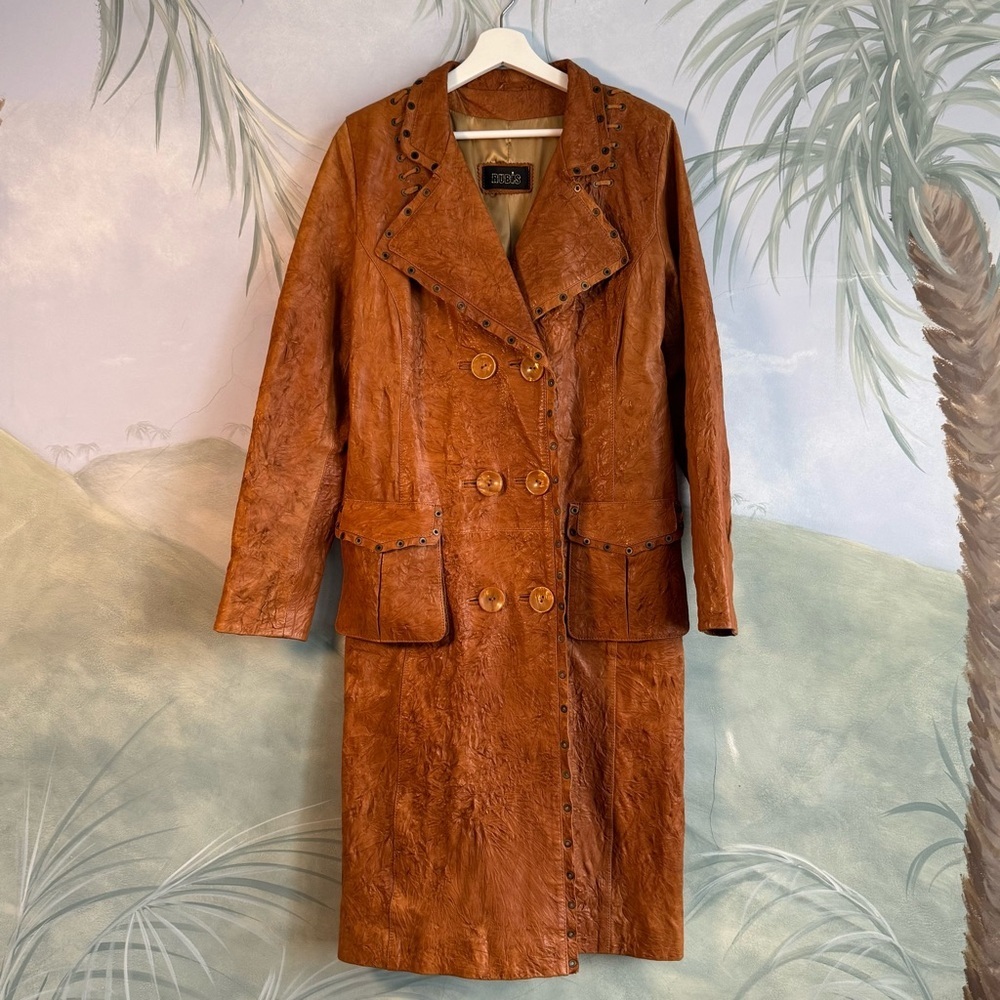 Rubie's boho Brown handmade leather jacket, Size L, NWOT - Picture 14 of 16